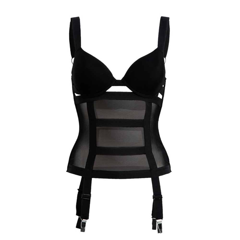 NWT Victoria's Secret Bluebella Basque Merrywidow 36DD(E) Corset/Bustier Black